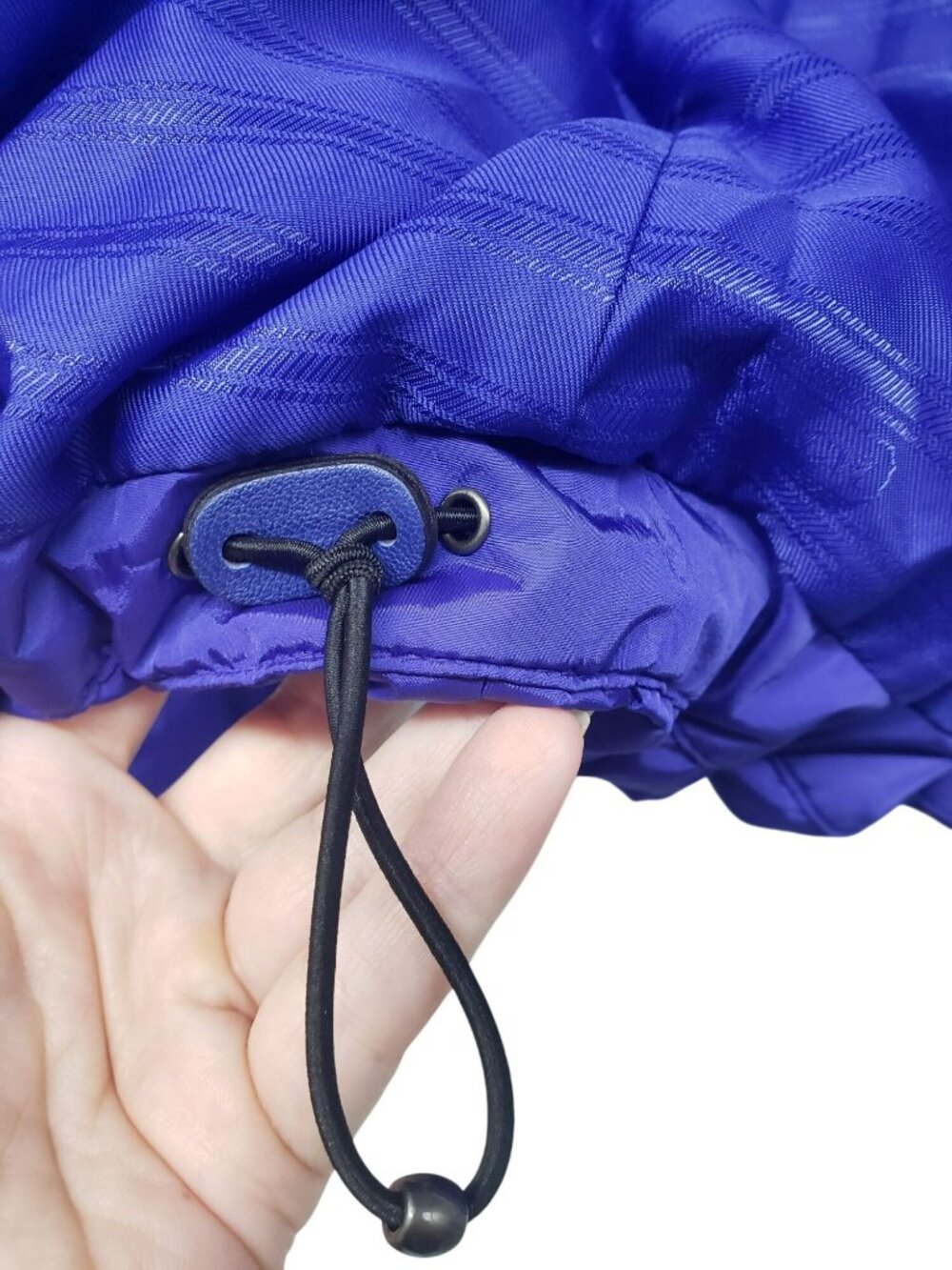 Coach $348 Purple Puffer Leather Shearling Collar Down Jacket Womens S - Picture 12 of 16